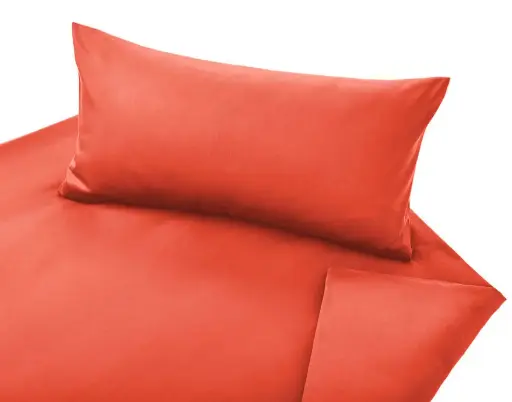[CSB3-G001-I020] Satin Classic bed linen "Orange" 135x200+80x80, Cotonea