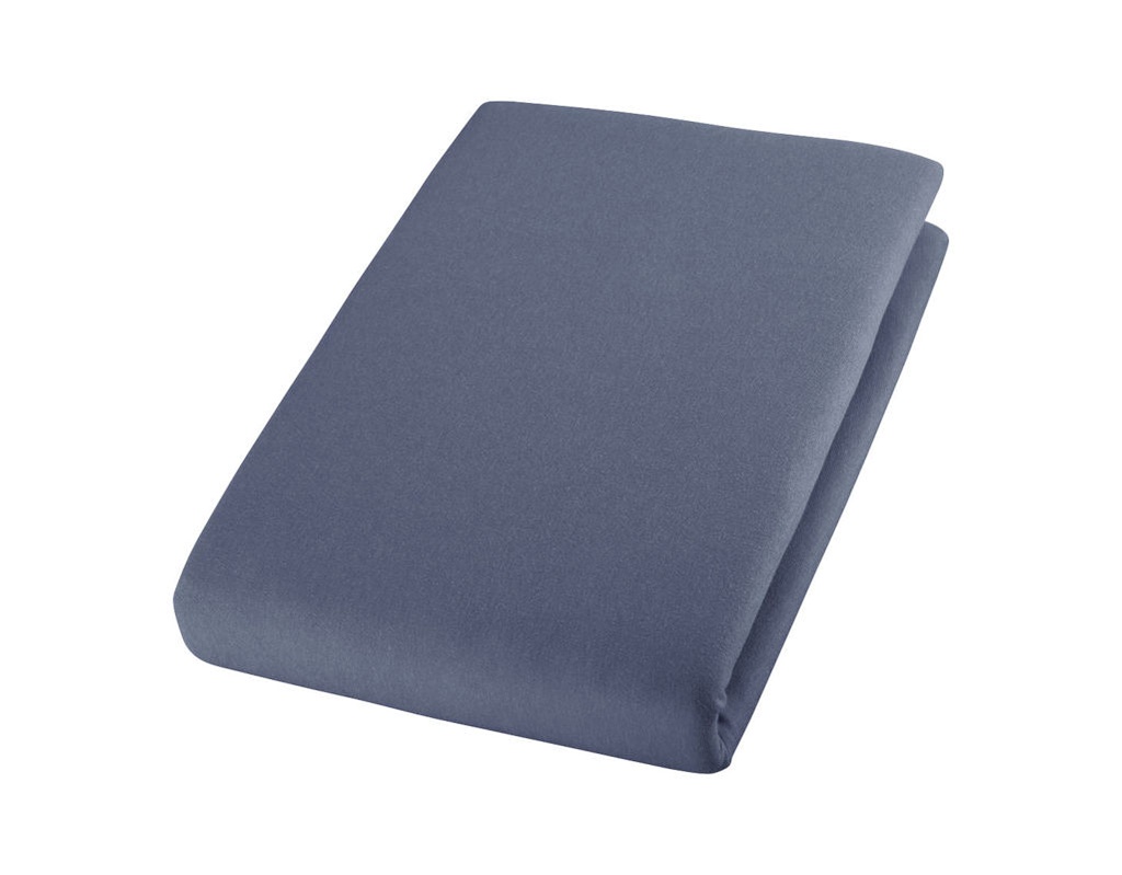 drap-housse jersey, bleu pierre