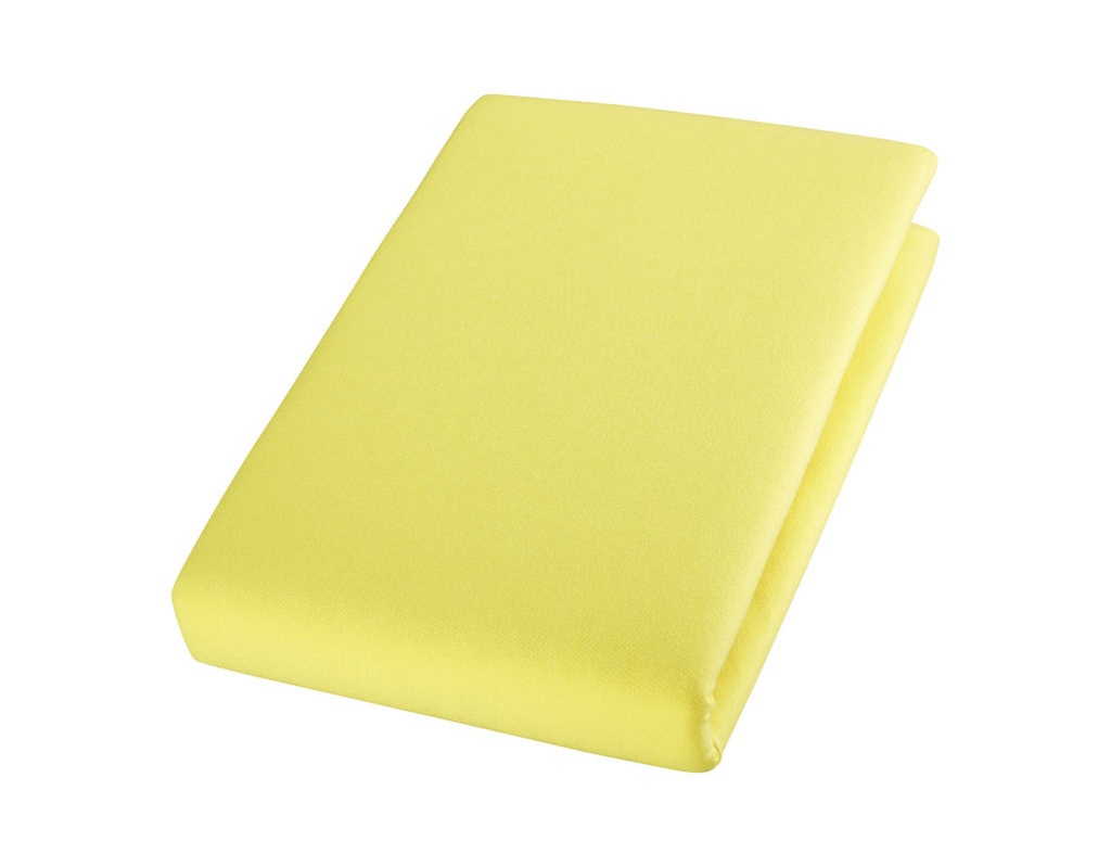 drap-housse jersey, jaune