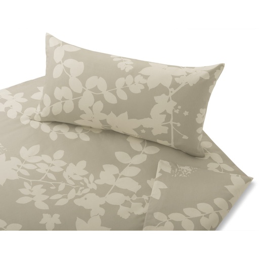 Satin-Bettwäsche "Evergreen Sand" 155x220+80x80, Cotonea