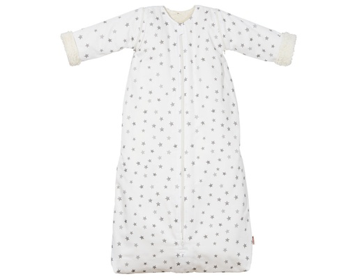 Sac de couchage avec doublure en peluche et manches amovibles "Etoiles", Cotonea
