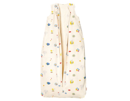 Kinderschlafsack mit Plüsch-Futter "Meister Hase", ohne Ärmel, Cotonea