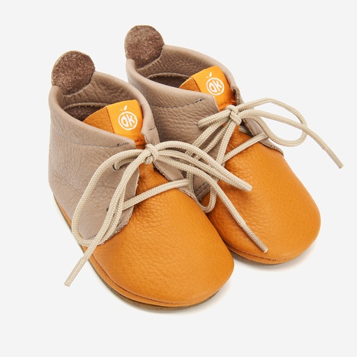 Baby-Barfussschuhe Amigo Schnürer - Orangenkinder 