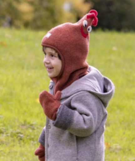 Wollfleece Mütze Max "Red Wood", PICKAPOOH
