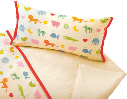 Satin children's bed linen "Zoo" Cotonea