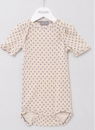 Baby bodysuit short sleeve stars bourrette silk, Alkena