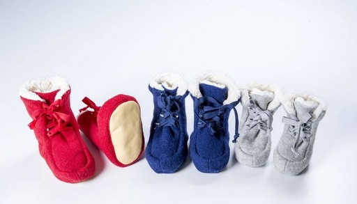 Woll Walk Booties mit Ledersohle, PICKAPOOH