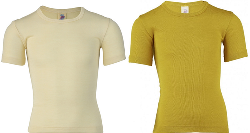 T-Shirt, kurzarm Wolle/Seide, Engel
