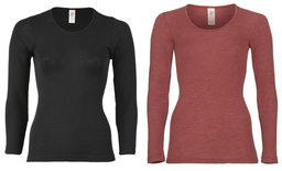 Damen-Shirt langarm Wolle/Seide, Engel