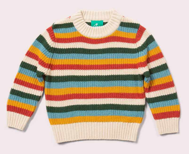 Knitted Jumper Rainbow Stripe, LGR