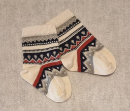 Baby socks with wool motif, Grödo 