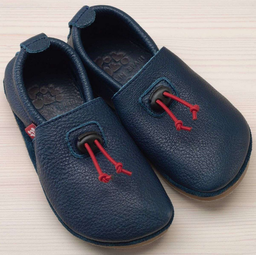 Chausson en cuir avec cordon, Pololo