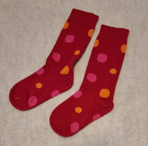 Chaussettes bébé hautes avec points en coton, Grödo