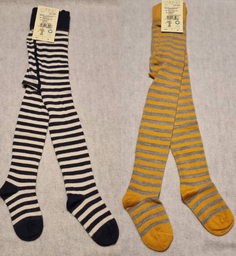 Baby Strumpfhose gestreift aus Wolle, Grödo