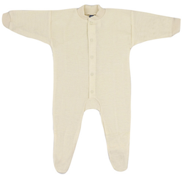 Baby Pyjama wolle/frottee mit Fuß, Cosilana