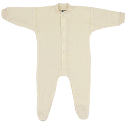 Pyjama bébé laine/éponge avec pied, Cosilana