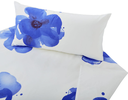 Satin Bed Linen "Blue Anemone", Cotonea 