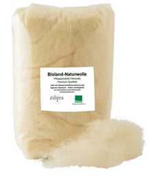 Laine naturelle (laine cicatrisante) laine de mouton kbT-Bioland      riche en lanoline      Certifié Bioland