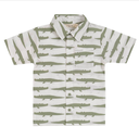 Baby Short Sleeve Shirt Crocodiles, Pigeon Organics