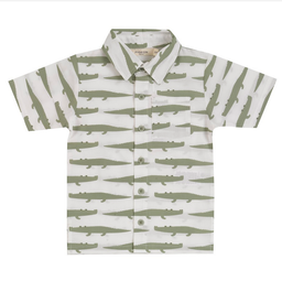 Chemise manches courtes crocodiles, Pigeon Organics