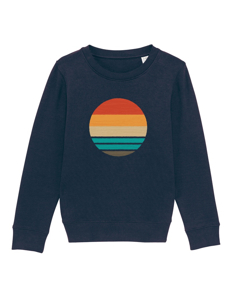 Retro Sunset ocean , swaetshirt , wataboutkids 