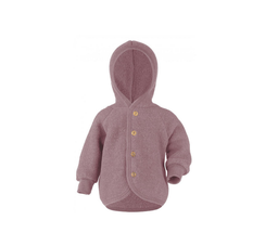 Kapuzenjacke mit Holzknöpfen Wollfleece, Engel