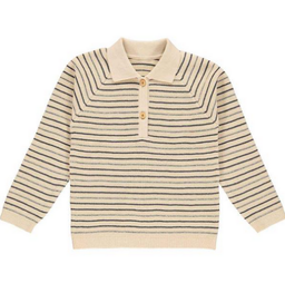 HW23-24 Knit stripe collar sweater baby, Müsli