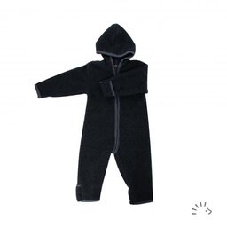 Baby boiled wool overall, with zip, popolini