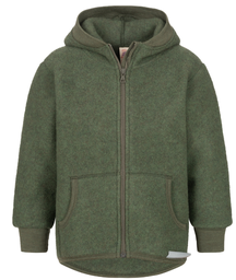 Wollfleece Kinder-Kapuzenjacke mit Reißverschluss, Engel
