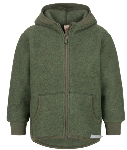 Veste à capuche enfant en laine polaire avec zip, Engel