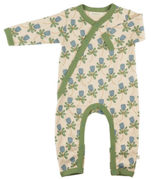 Pyjama Kimono gepunktetes Blumenblau, Pigeon organics
