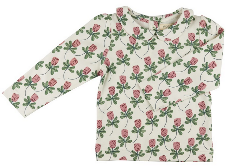 Bluse mit Peter-Pan-Kragen Blumen, Pigeon Organics 