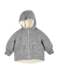 Wool jacket with teddy plush, Halfen
