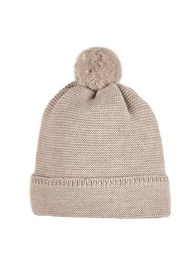 Bonnet à pompon en tricot one size, Halfen