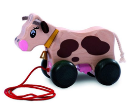 [Art.Nr.63737] Pull-along cow, Walter by Nic toys
