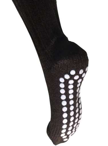 Chaussettes antidérapantes en laine , Hirsch Natur