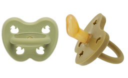 [Art.Nr.250771Gray&Sage] 2er-Pack Schnuller Kieferorthopädisch 3-36 Monate, Hevea  