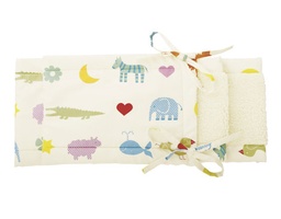 Tour de lit bio en peluche & satin, Cotonea