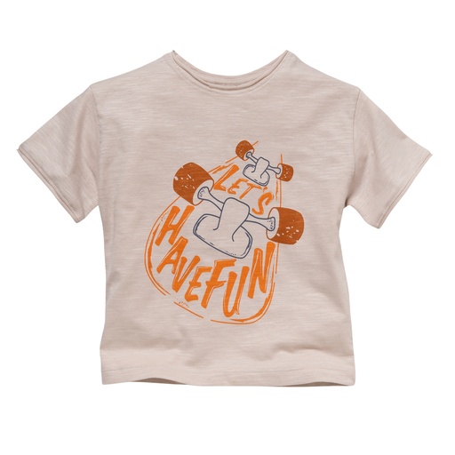 Kurzarm Shirt, beige/grün, PWO  