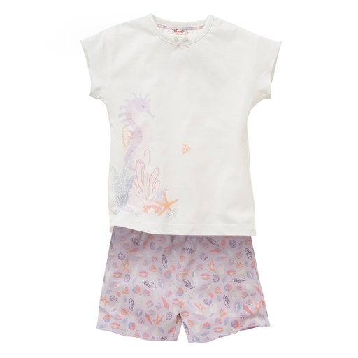 Pyjama kurz, weiss, PWO