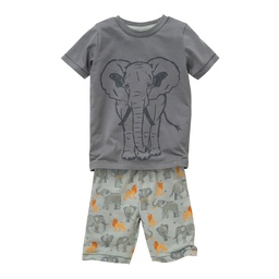 Pyjama kurz, grau / grün, PWO