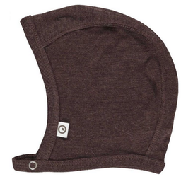 Wool silk baby hat 56/62 brown, Musli (LNWS)