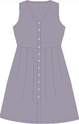 Long dress Paquerette Lavender Aura, Poudre Organic