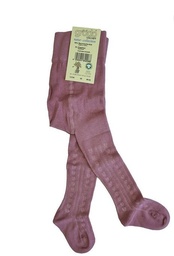 Collants bébé gris-rose avec coeurs