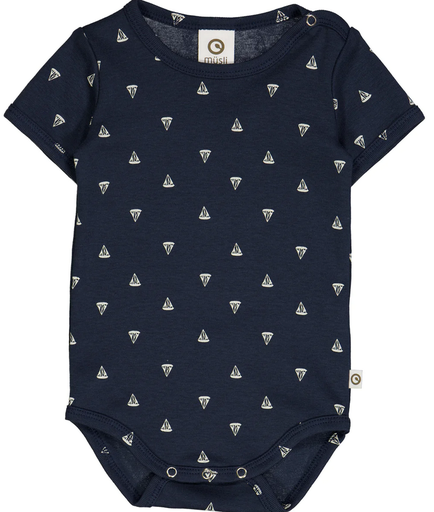 Short sleeve bodysuit sailboat, Müsli