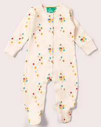 Rainbow Balloons Organic Babygrow , LGR