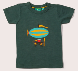 Baby Flying High Zeppelin Kurzarm-T-Shirt, LGR