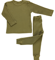 Pajamas Arbousier Ribbed, Poudre Organic