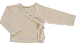 Cardigan Cache-coeur Velours, Poudre Organic