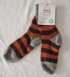 Socken aus 100% Wolle, Hirsch-Natur